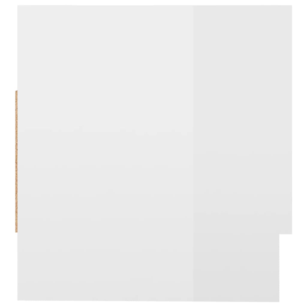 vidaXL skapis, spīdīgi balts, 70x32,5x35 cm, skaidu plāksne