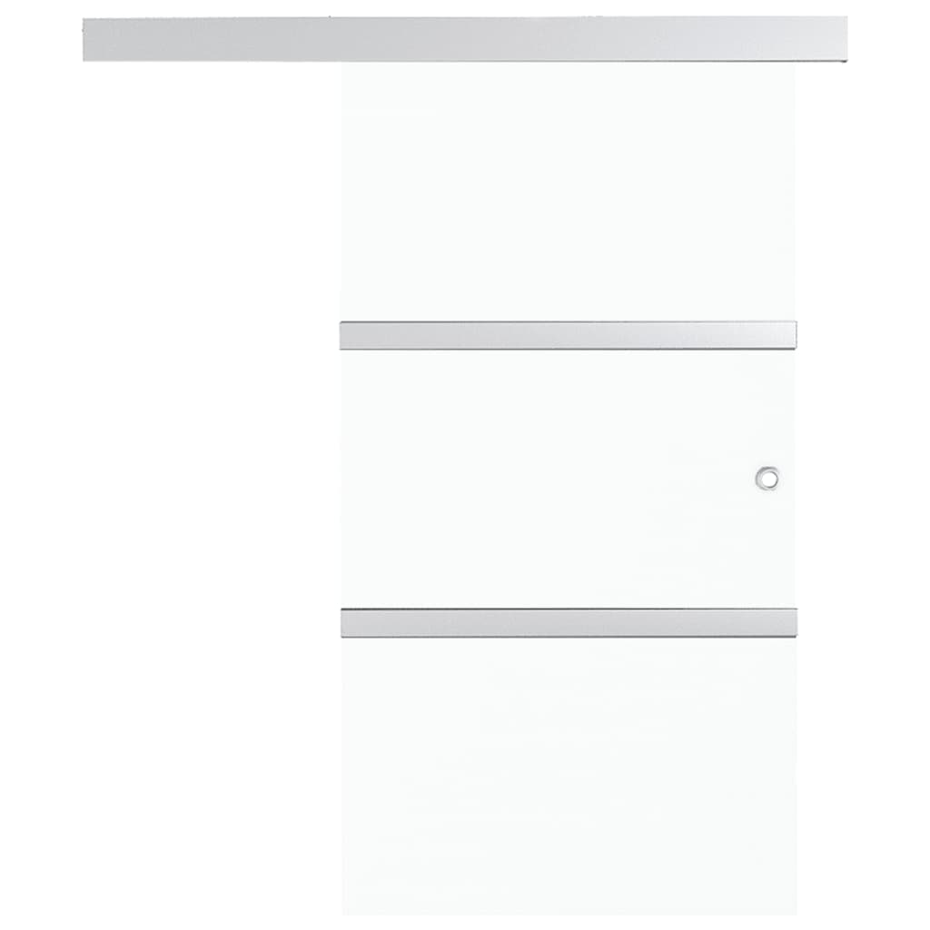 vidaXL bīdāmās durvis, ESG stikls, alumīnijs, 102,5x205 cm, sudrabotas