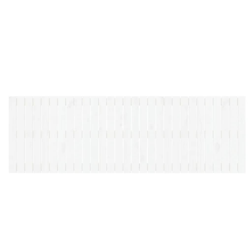 vidaXL sienas galvgalis, balts, 185x3x60 cm, priedes masīvkoks