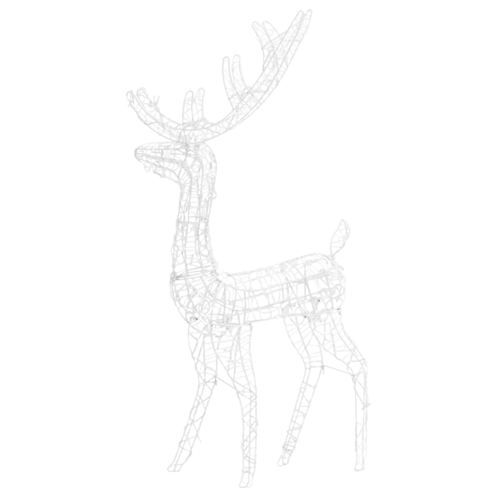 vidaXL ziemeļbriežu dekorācijas, 3 gab., akrils, 120 cm, krāsainas