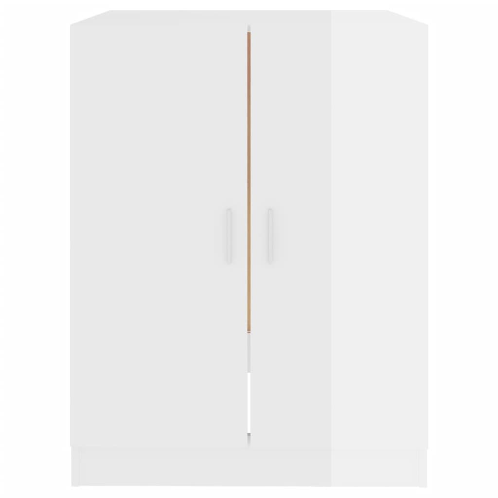 vidaXL veļasmašīnas skapītis, 71x71,5x91,5 cm, spīdīgi balts