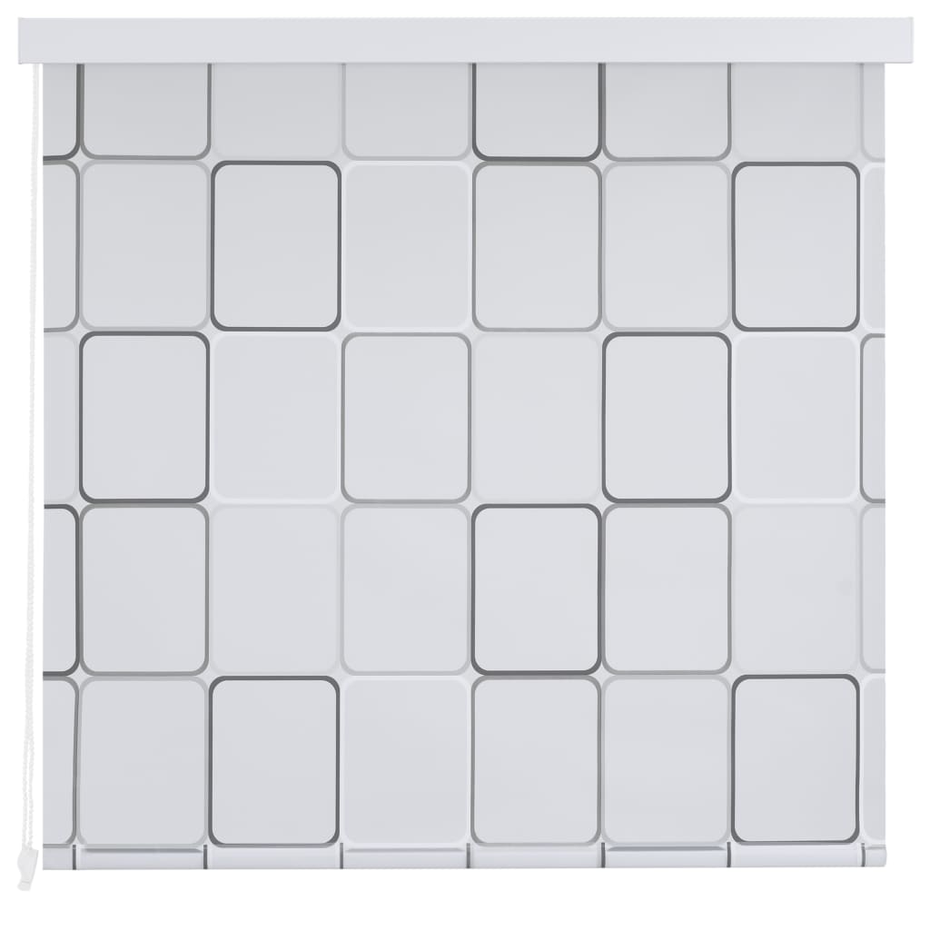 vidaXL rullo žalūzija dušai, 100x240 cm, ar kvadrātiem