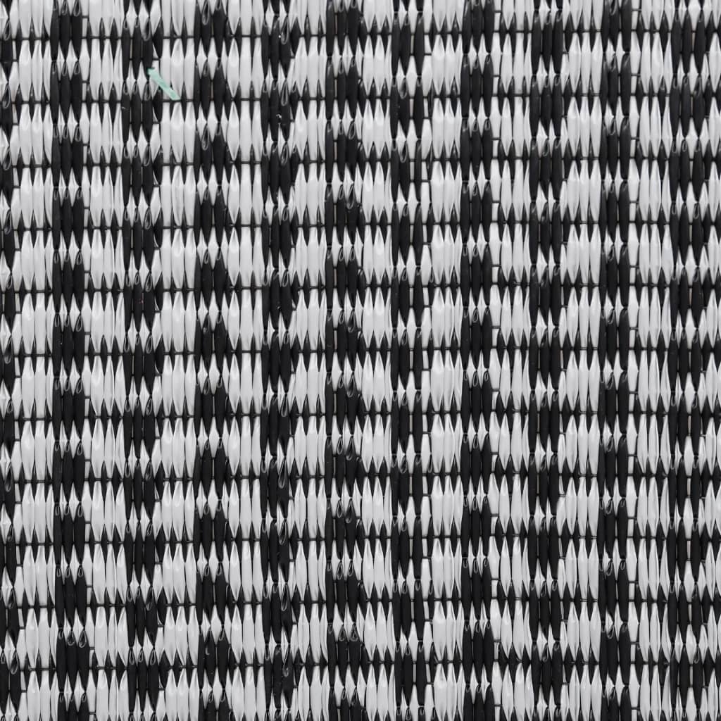 vidaXL āra paklājs, melns, 140x200 cm, PP