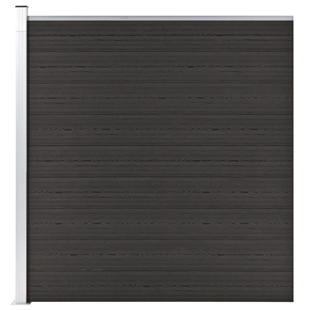 vidaXL žoga panelis, 175x186 cm, melns WPC