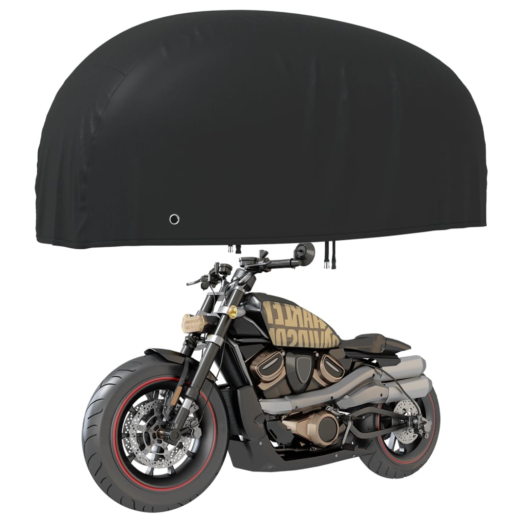 vidaXL motocikla pārsegi, 2 gab., melni, 220x95x110 cm, 210D, audums