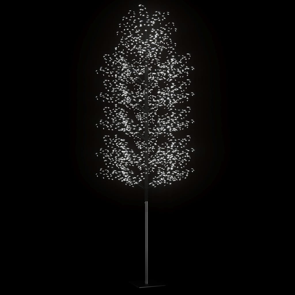 vidaXL Ziemassvētku koks, 2000 LED, vēsi balta gaisma, ķirsis, 500 cm