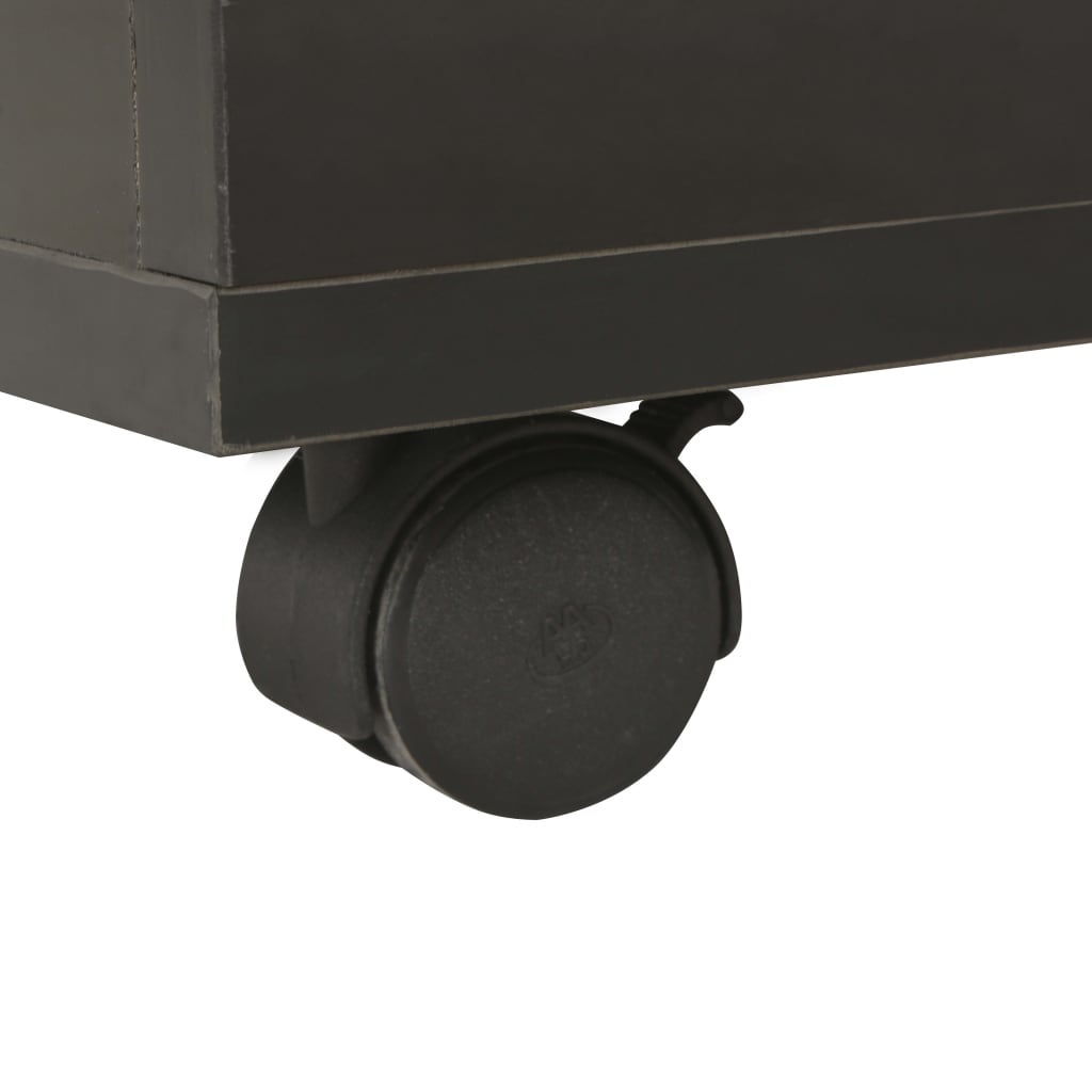 vidaXL kafijas galdiņš, 60x60x35 cm, spīdīgi melns, skaidu plāksne