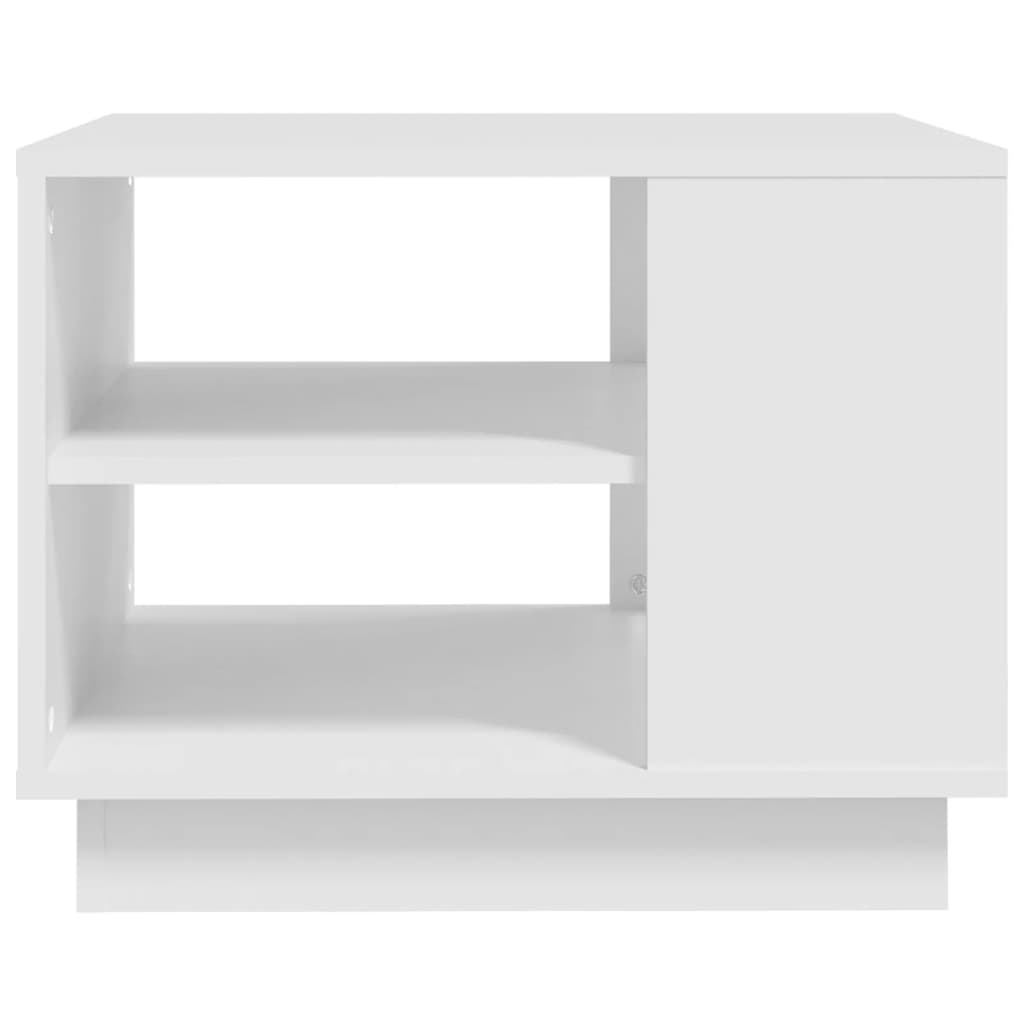 vidaXL kafijas galdiņš, balts, 55x55x43 cm, skaidu plāksne
