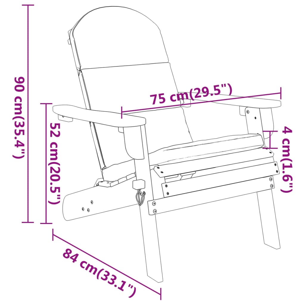 vidaXL dārza krēsls ar matračiem, akācijas masīvkoks