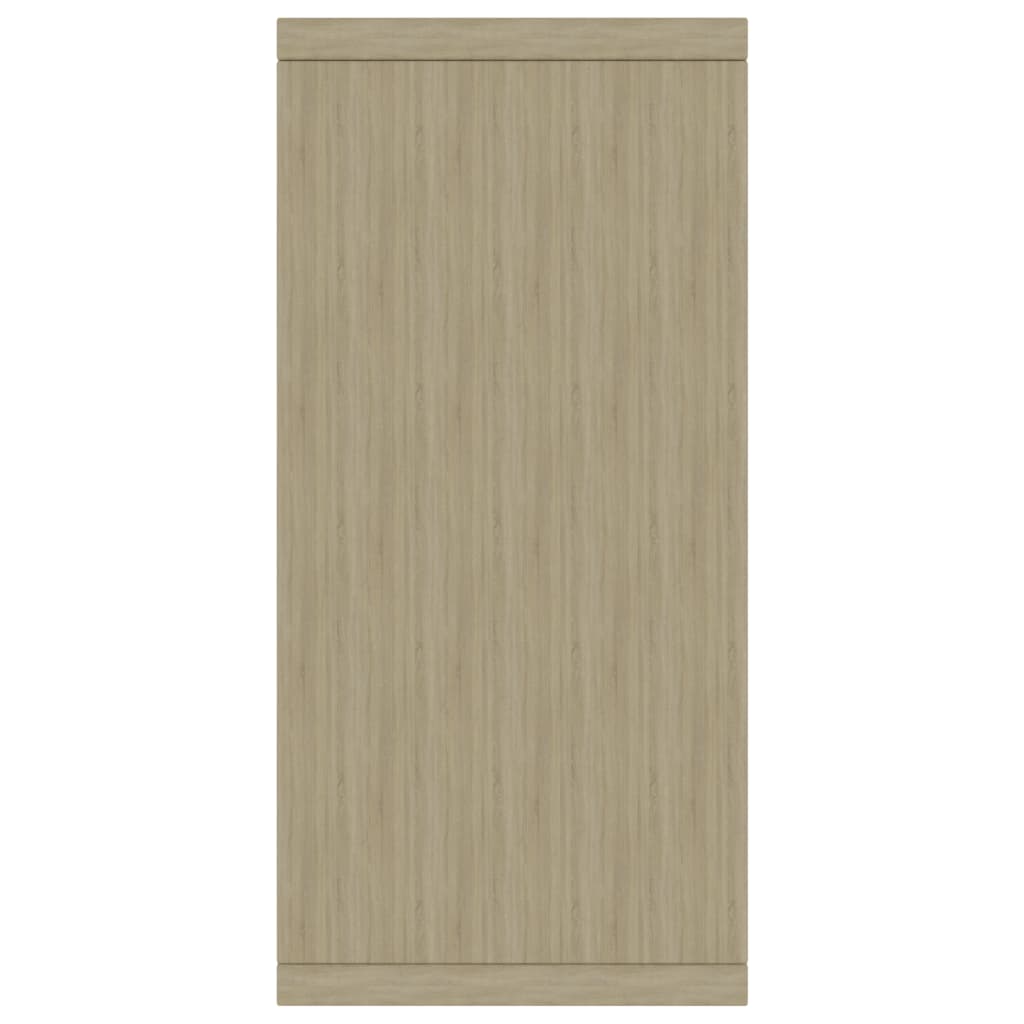 vidaXL kumode, 88x30x65 cm, kokskaidu plāksne, balta un ozolkoka