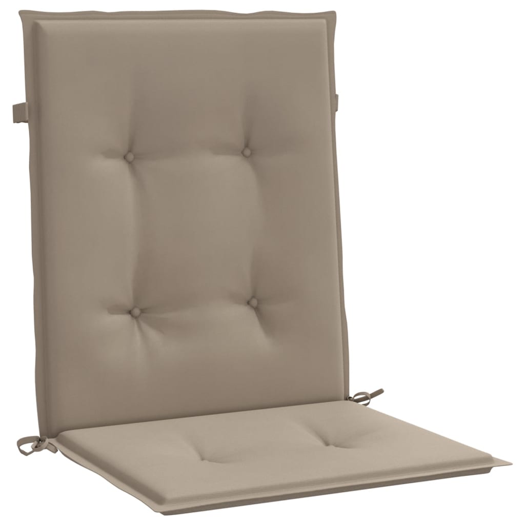 vidaXL dārza krēslu spilveni, 6 gab., pelēkbrūni, 100x50x3 cm, audums