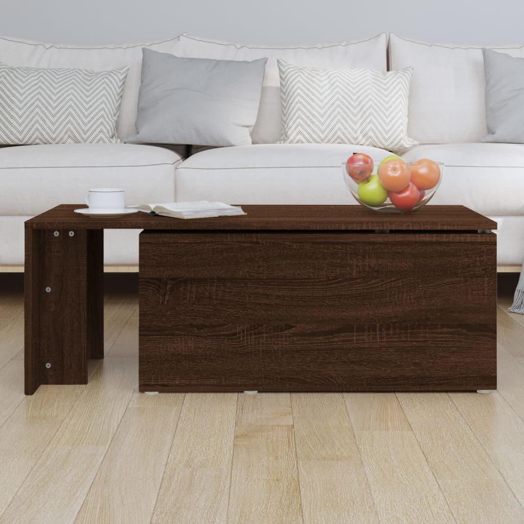 vidaXL kafijas galdiņš, ozola krāsa, 150x50x35 cm, inženierijas koks
