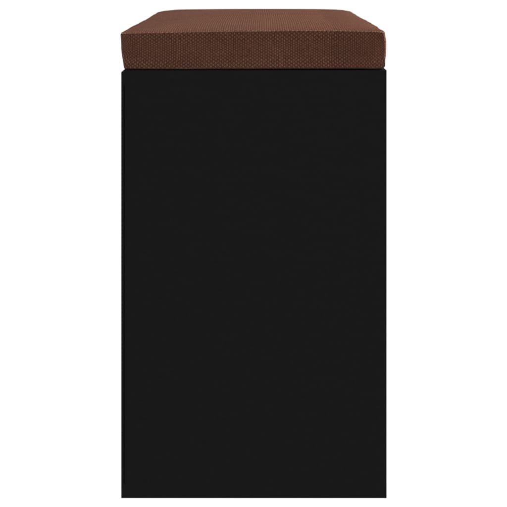 vidaXL apavu sols, melns, 103x30x48 cm, inženierijas koks