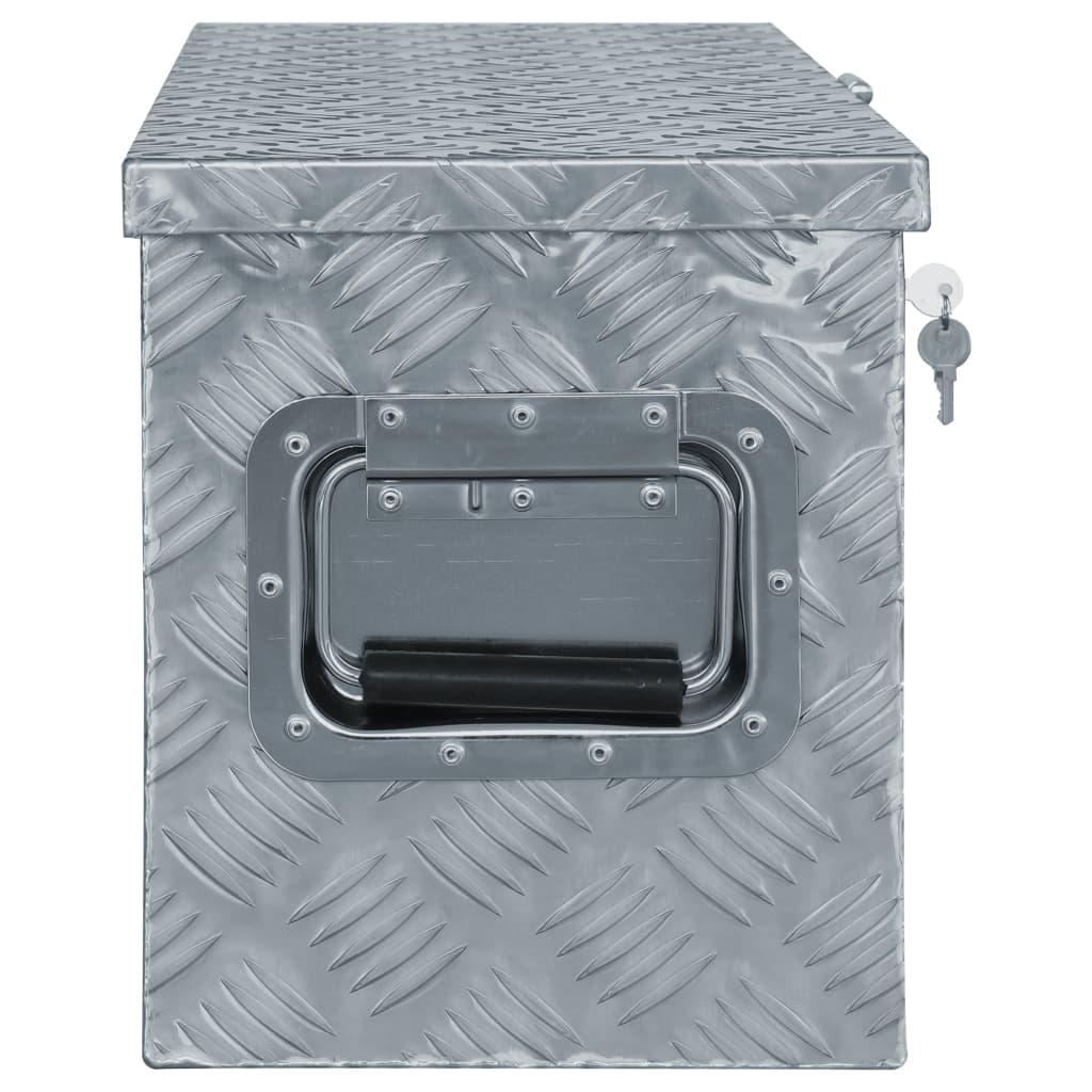 vidaXL kaste, 76,5x26,5x33 cm, alumīnijs, sudraba krāsā
