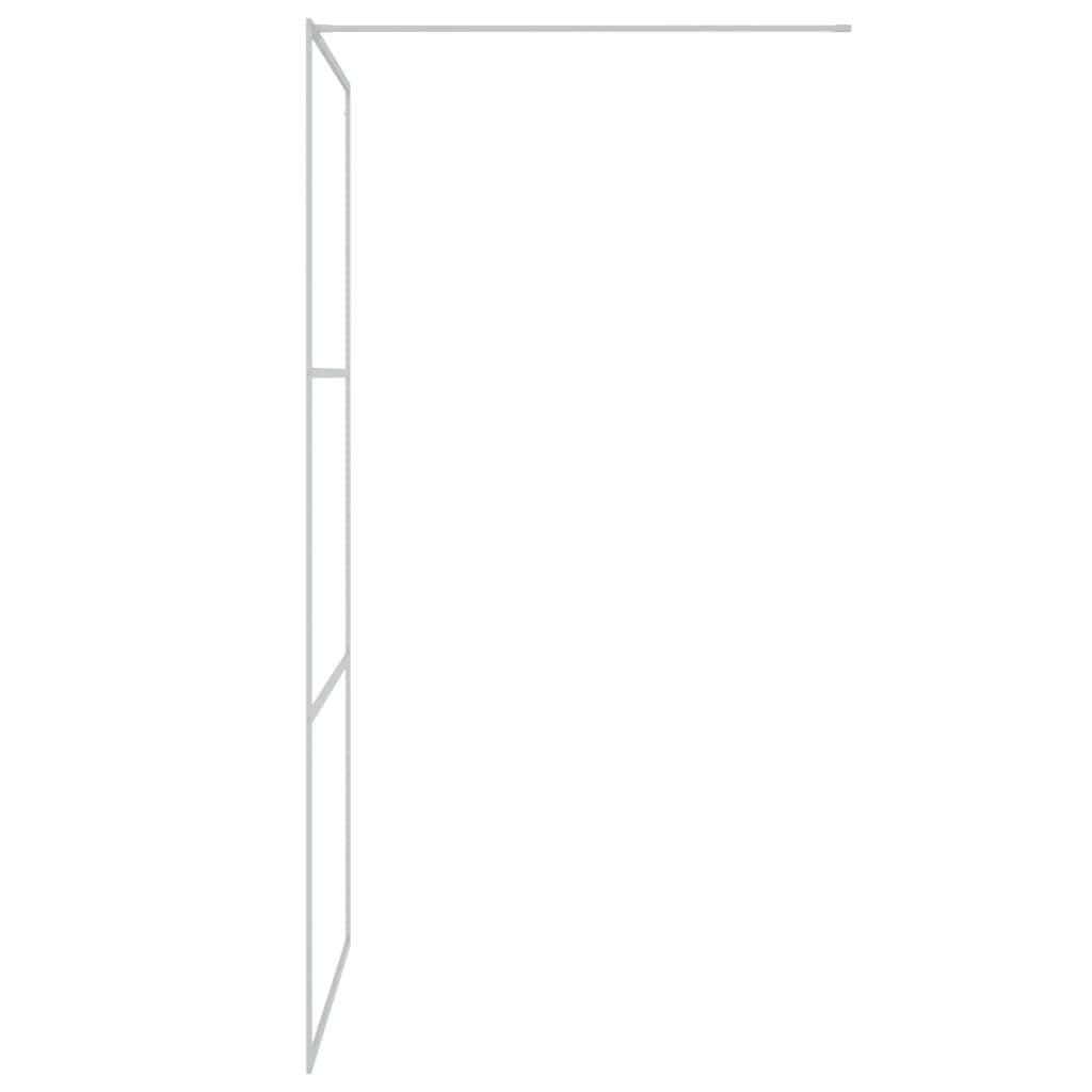 vidaXL dušas siena, 100x195 cm, caurspīdīgs ESG stikls, sudrabaina