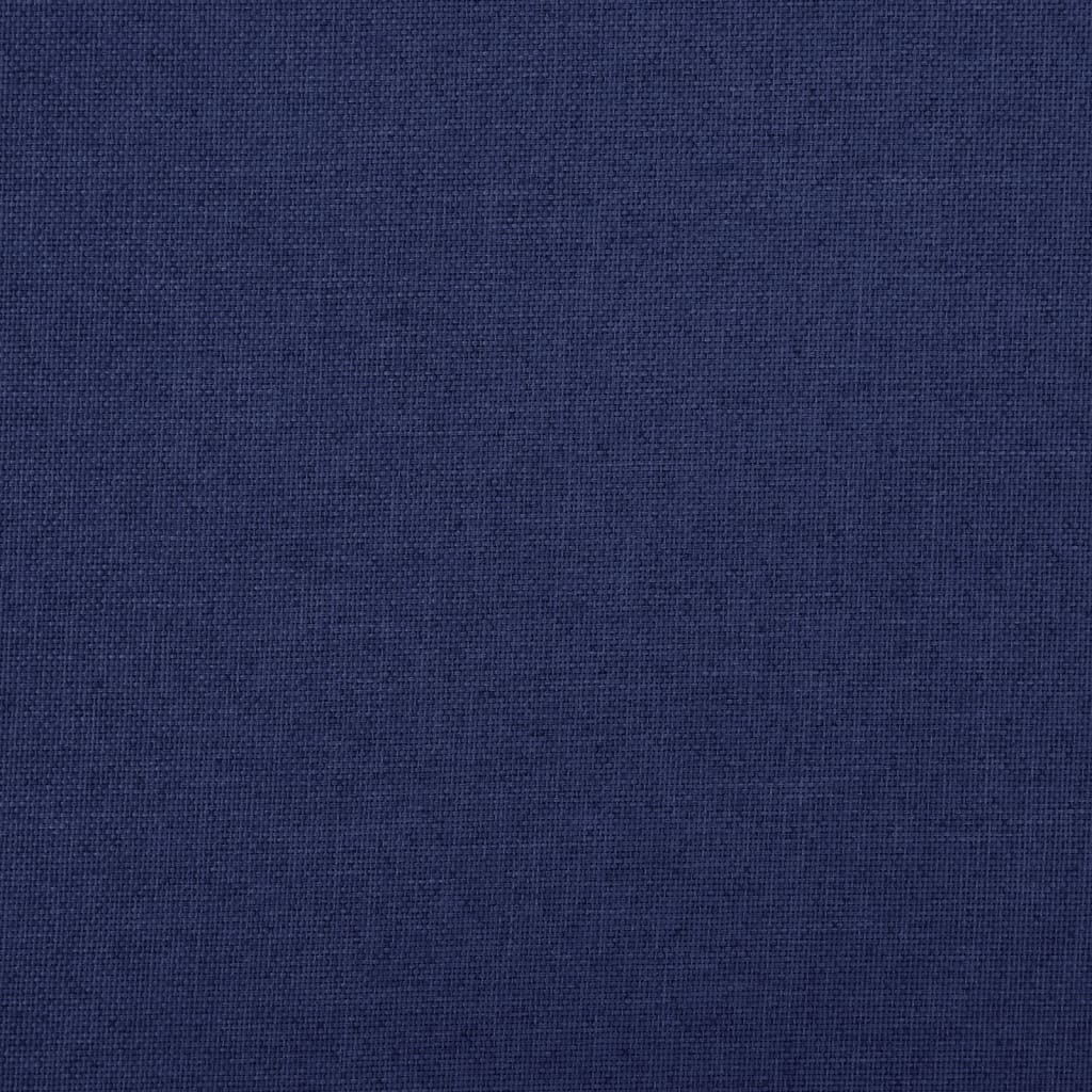 vidaXL soliņš ar kasti, zila, 76x38x38 cm, mākslīgais lins