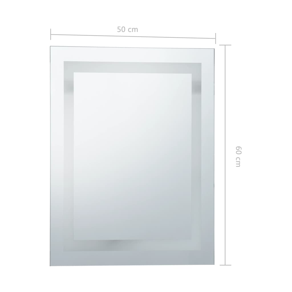 vidaXL vannasistabas spogulis ar LED un skārienu sensoru, 50x60 cm