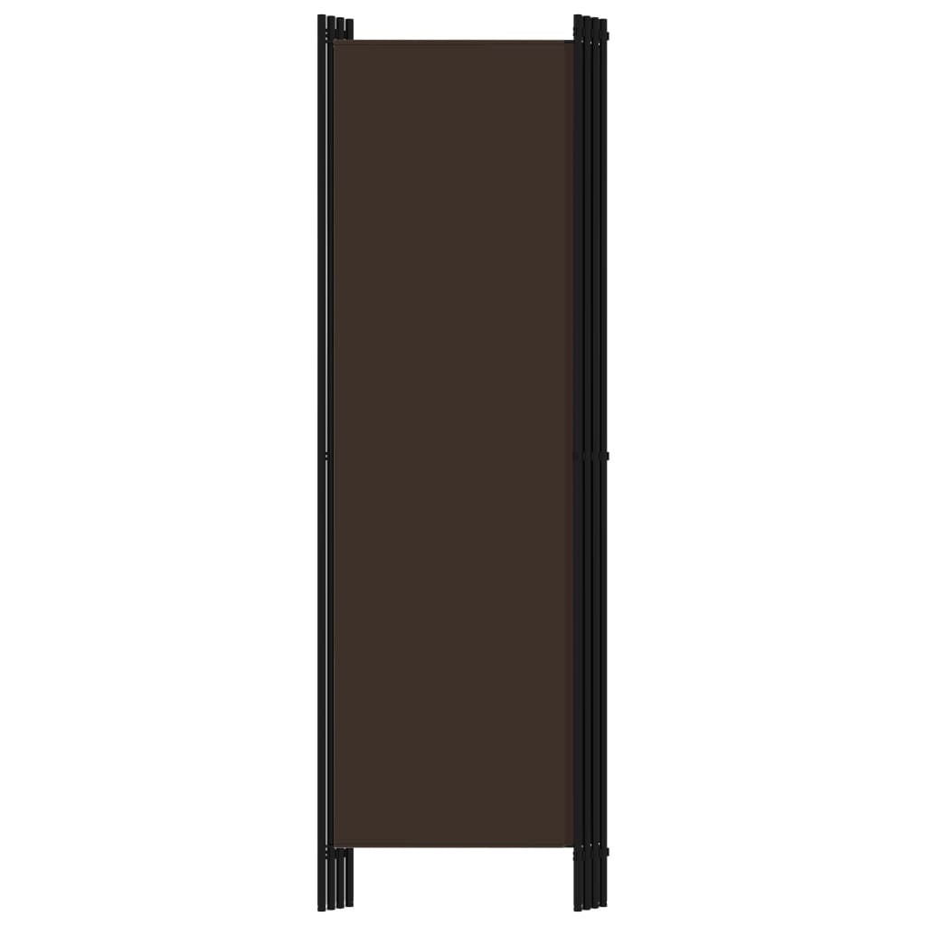 vidaXL 4-paneļu istabas aizslietnis, brūns, 200x180 cm