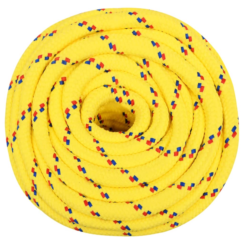 vidaXL laivu virve, dzeltena, 18 mm, 50 m, polipropilēns