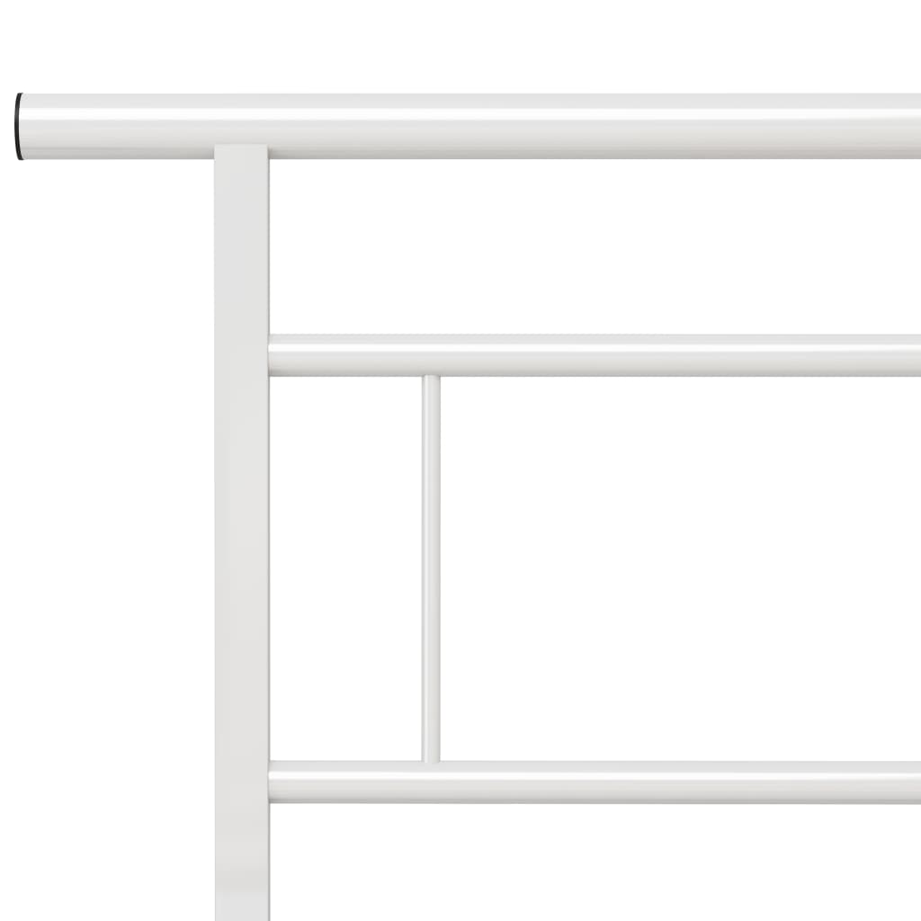 vidaXL gultas rāmis, balts metāls, 160x200 cm