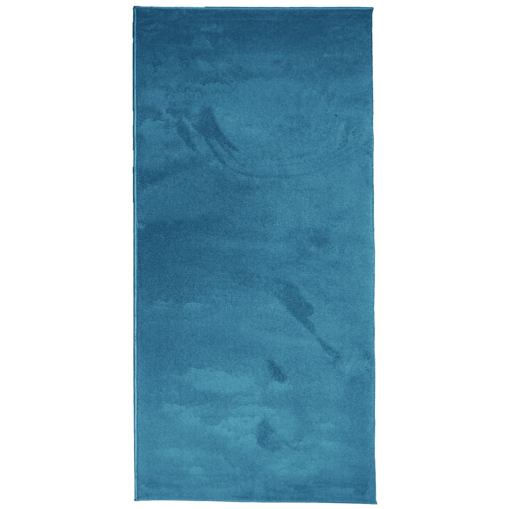 vidaXL paklājs OVIEDO, īsa spalva, mīksts, tirkīzzils, 100x200 cm
