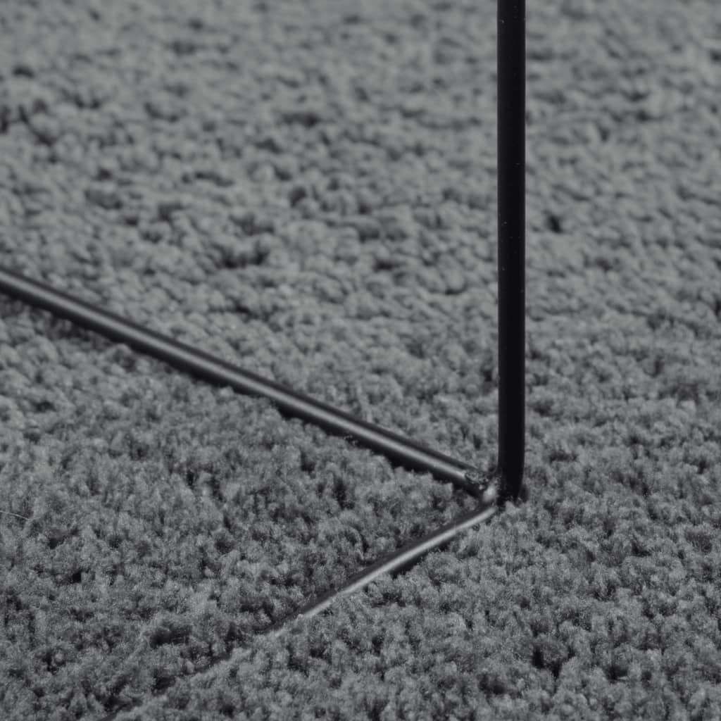 vidaXL paklājs OVIEDO, īsa spalva, antracītpelēks, Ø 120 cm