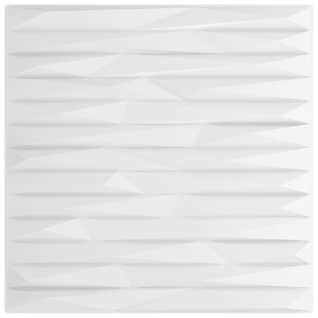 vidaXL sienas paneļi, 12 gab., balti, 50x50 cm, EPS, 3 m², akmens