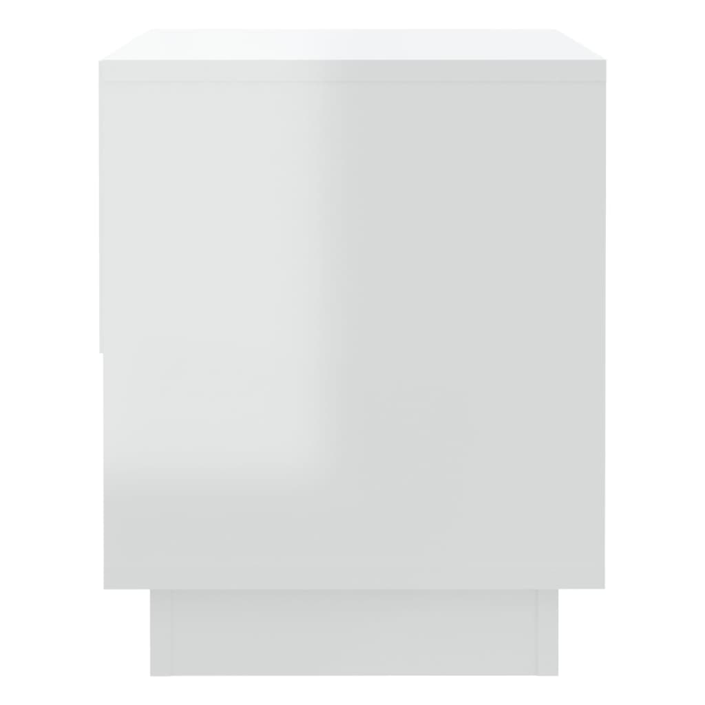 vidaXL naktsskapīši, 2 gab., 45x34x44 cm, balti, skaidu plāksne