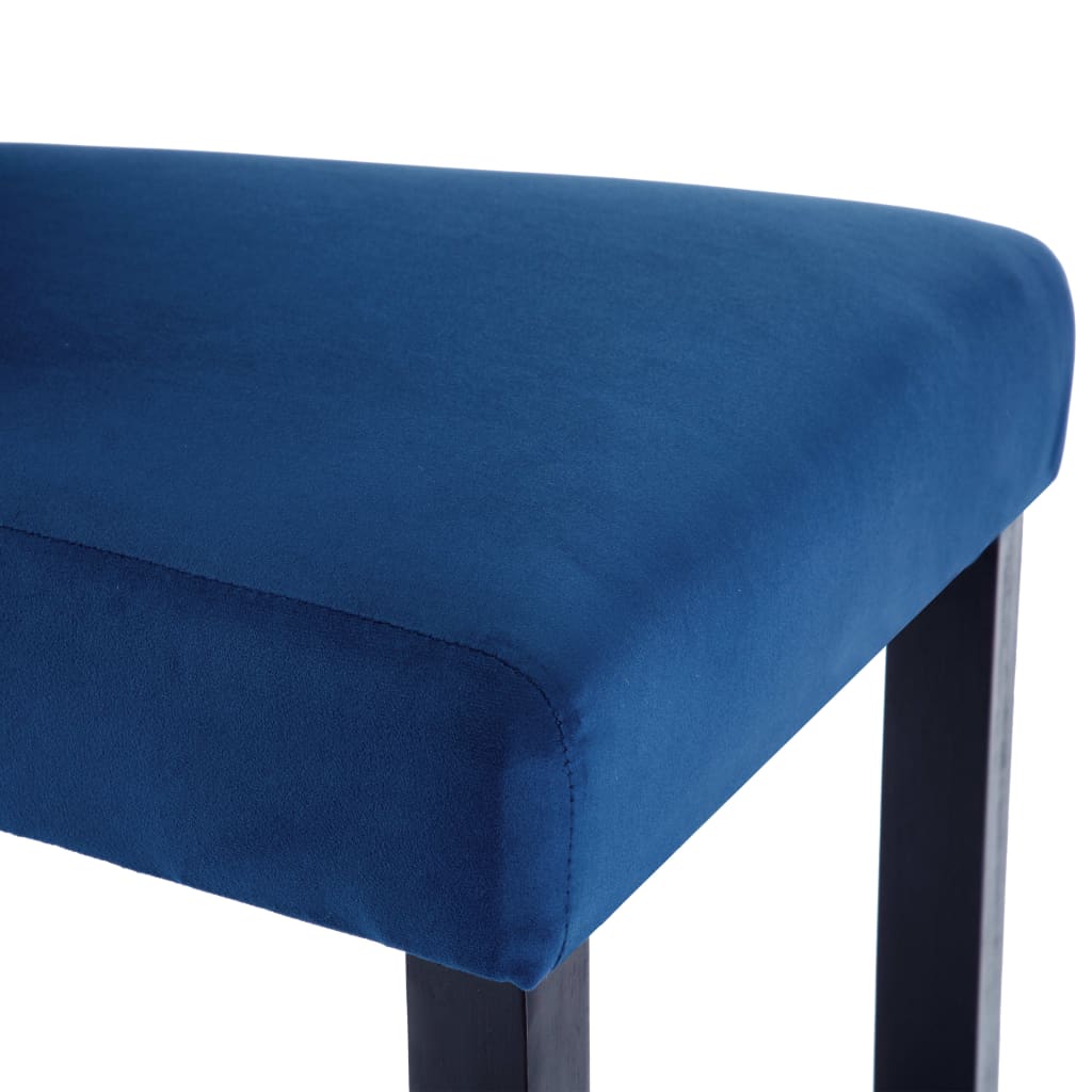 vidaXL virtuves krēsli, 6 gab., tumši zils samts