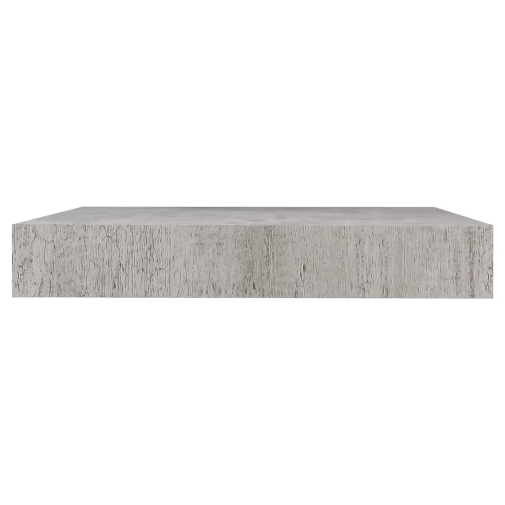 vidaXL sienas plaukts, betona pelēks, 23x23,5x3,8 cm, MDF