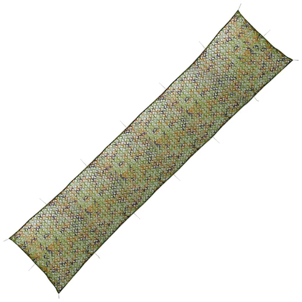vidaXL kamuflāžas tīkls ar uzglabāšanas somu, 1,5x8 m, zaļš