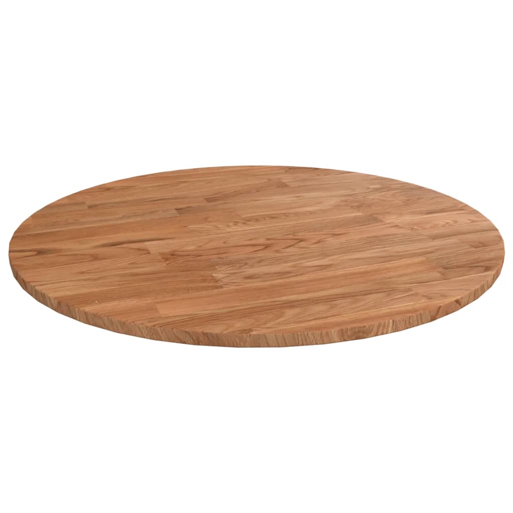 vidaXL apaļa galda virsma, gaiši brūna, Ø40x1,5 cm, ozola masīvkoks
