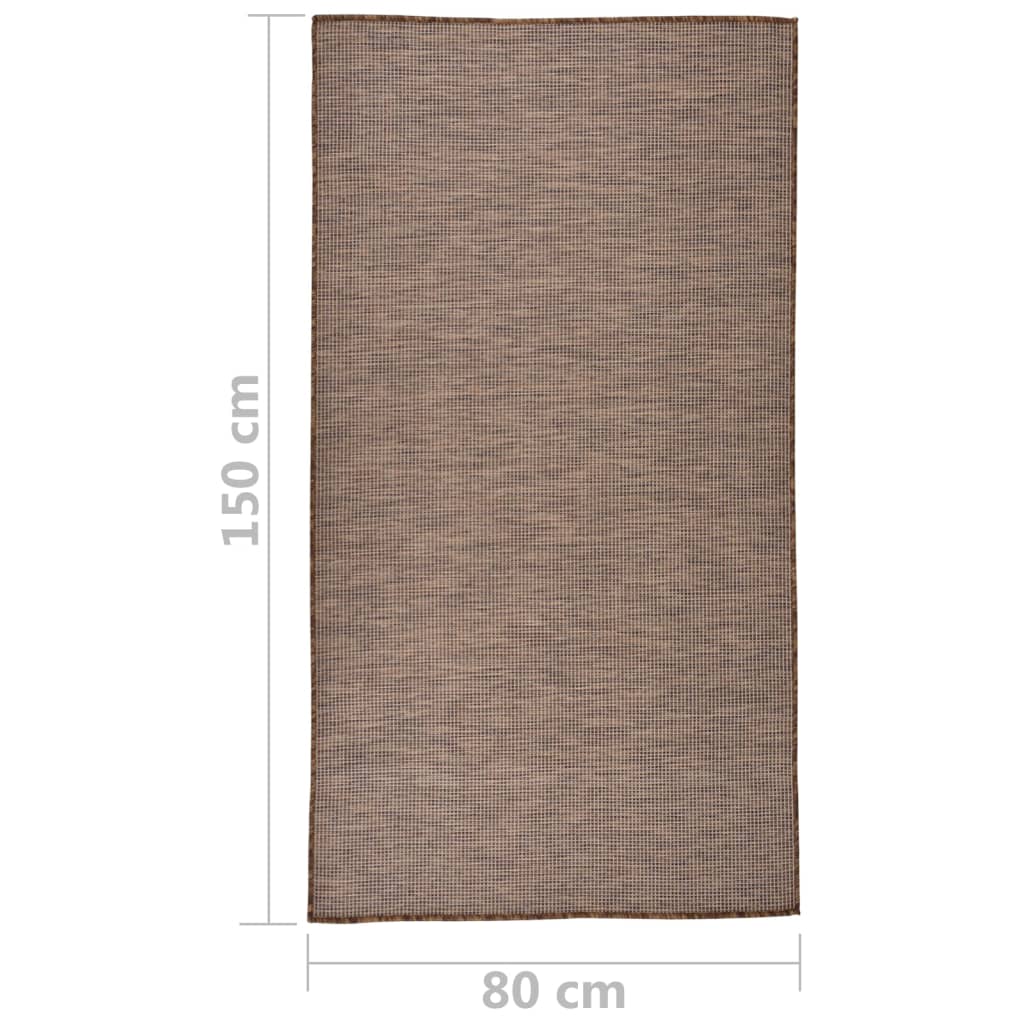 vidaXL āra paklājs, 80x150 cm, brūns