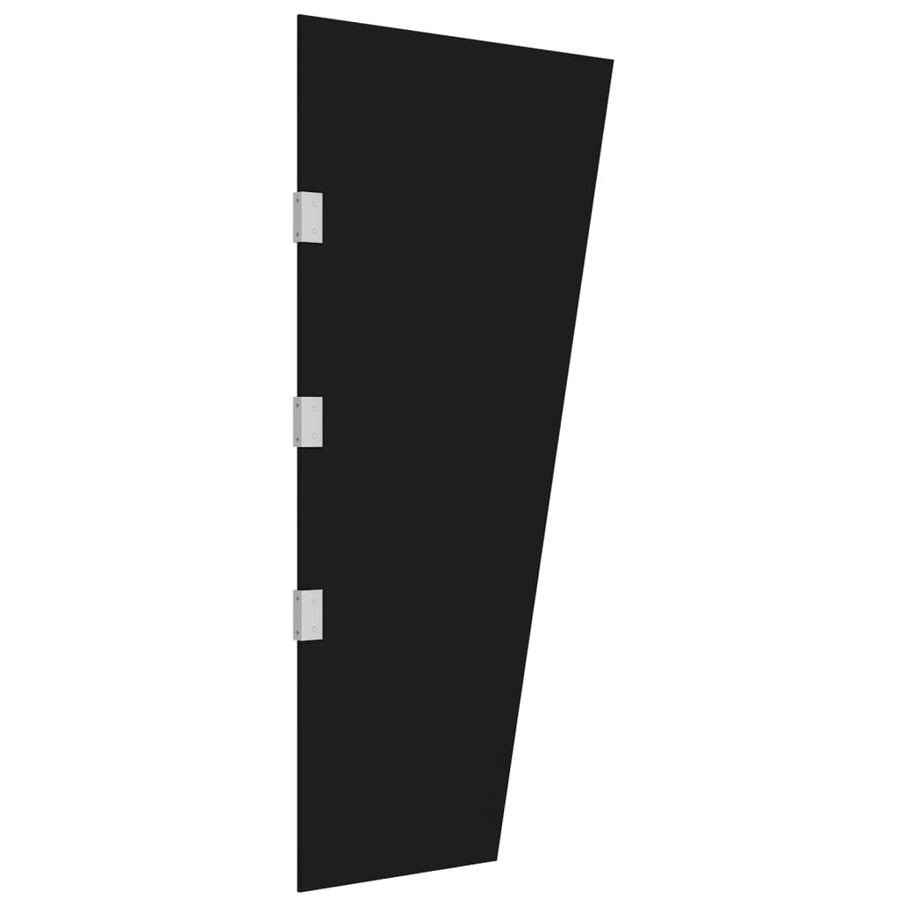 vidaXL sānu panelis durvju nojumei, melns, 50x100 cm, rūdīts stikls