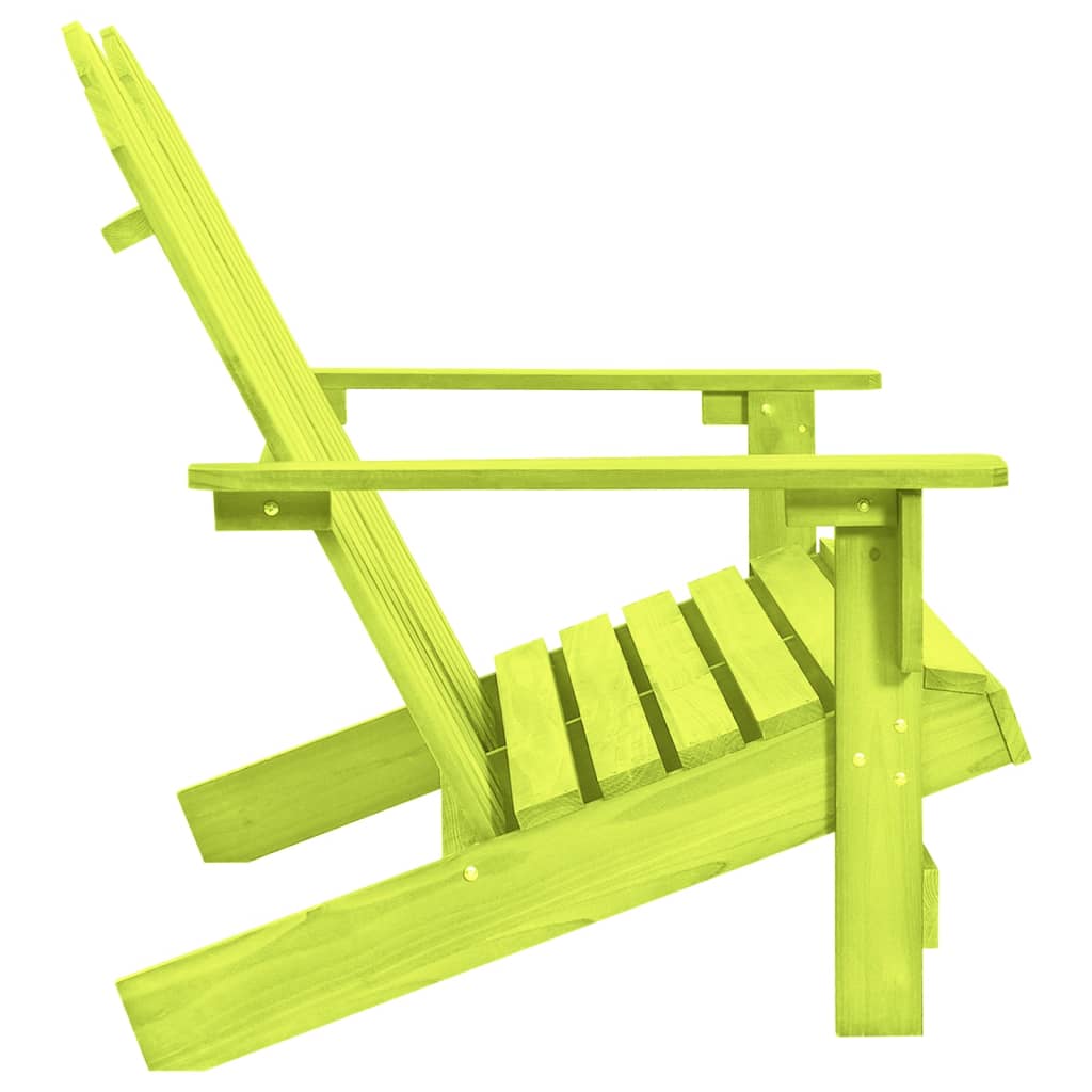 vidaXL divvietīgs dārza krēsls, egles masīvkoks, zaļš