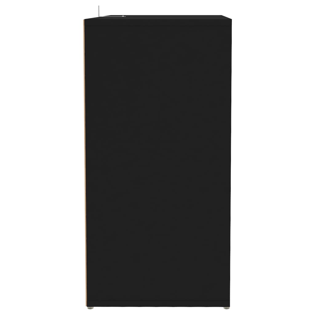 vidaXL apavu skapītis, melns, 60x35x70 cm, skaidu plāksne