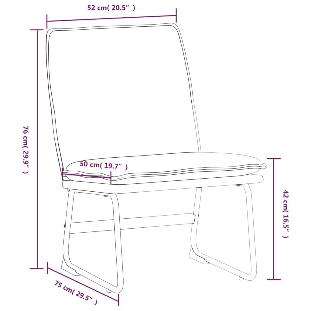 vidaXL atpūtas krēsls, tumši pelēks, 52x75x76 cm, audums