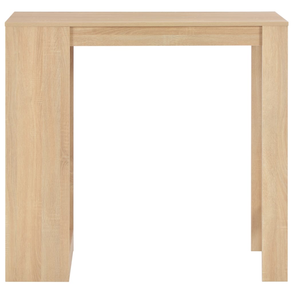 vidaXL bāra galds ar plauktu, ozolkoka krāsā, 110x50x103 cm