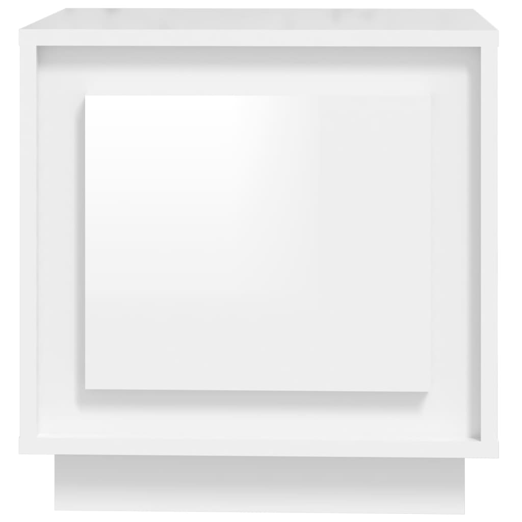 vidaXL naktsskapīši, 2 gab., spīdīgi balti, 44x35x45 cm