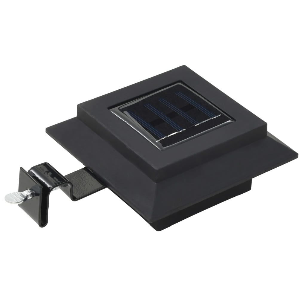 vidaXL kvadrāta formas āra solārās lampas, 6 gab., 12 cm, LED, melna