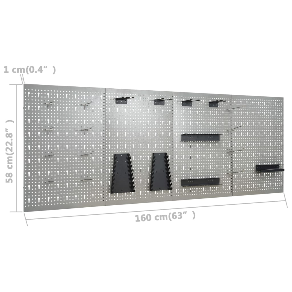 vidaXL darba galds ar četriem sienas paneļiem un diviem skapīšiem