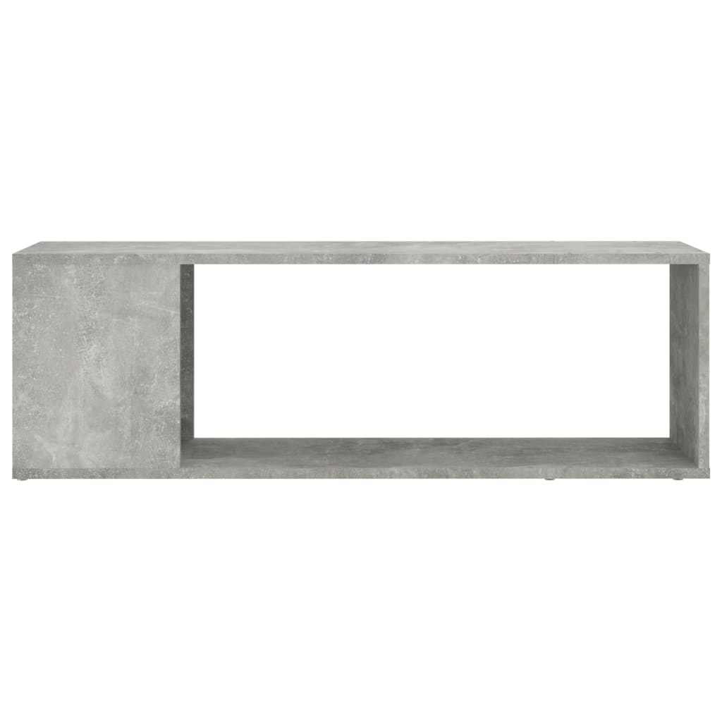vidaXL TV plaukts, betona pelēks, 100x24x32 cm, skaidu plāksne