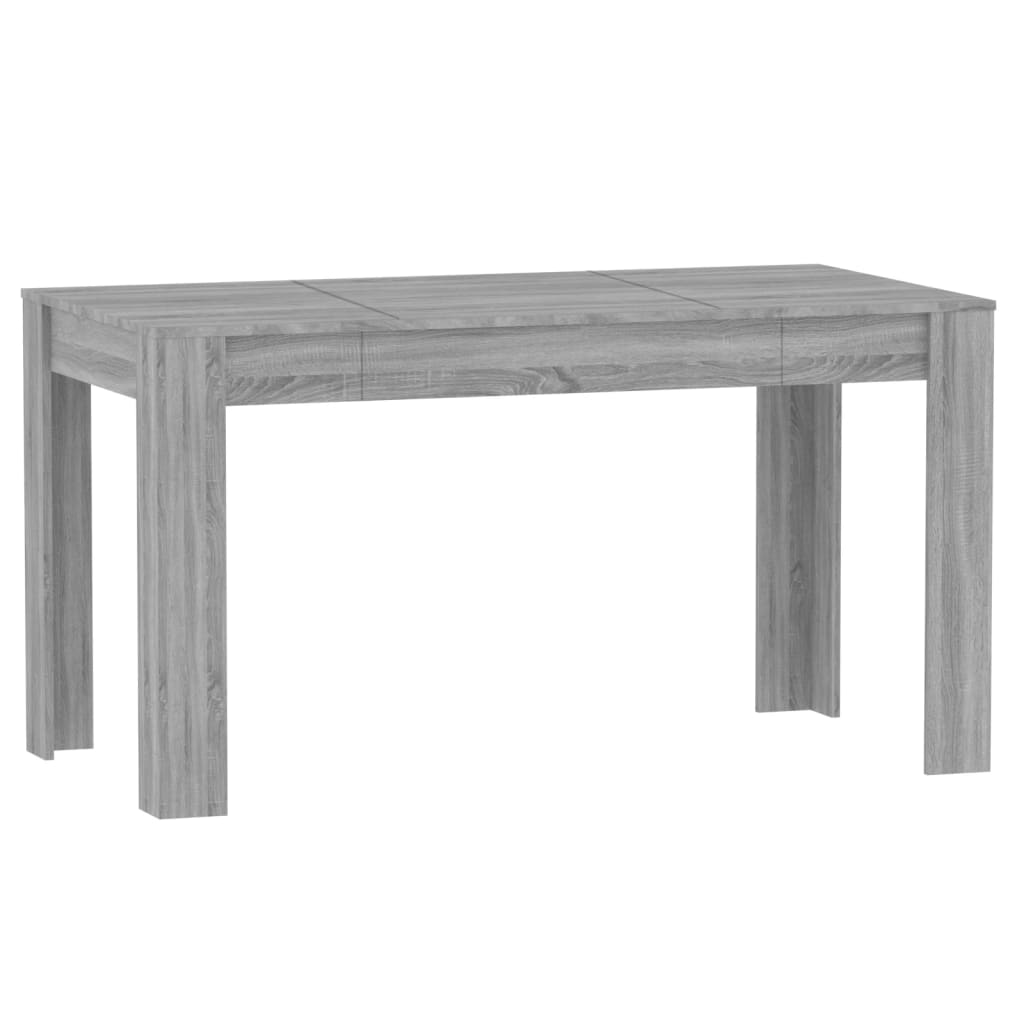 vidaXL virtuves galds, pelēka ozola, 140x74,5x76 cm, inženierijas koks