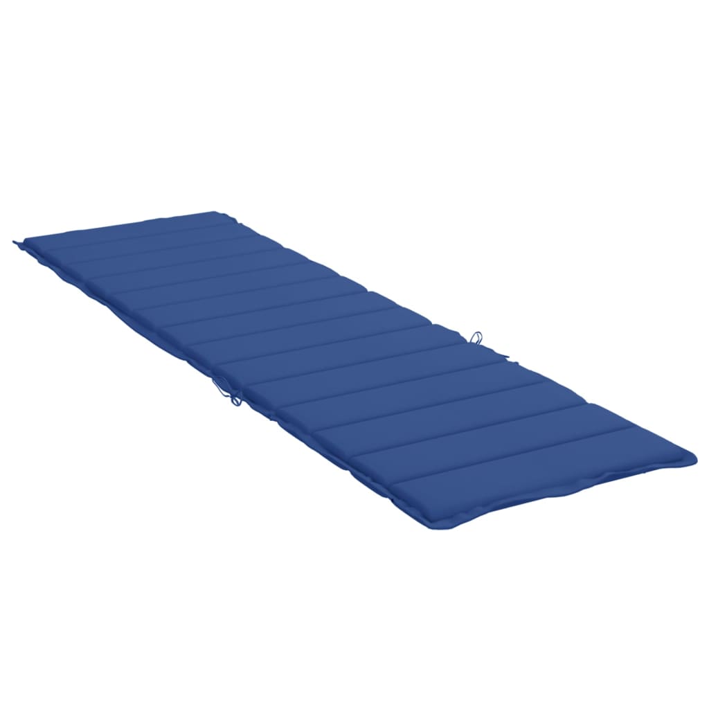 vidaXL sauļošanās krēsla matracis, 200x60x3 cm, audums, koši zils