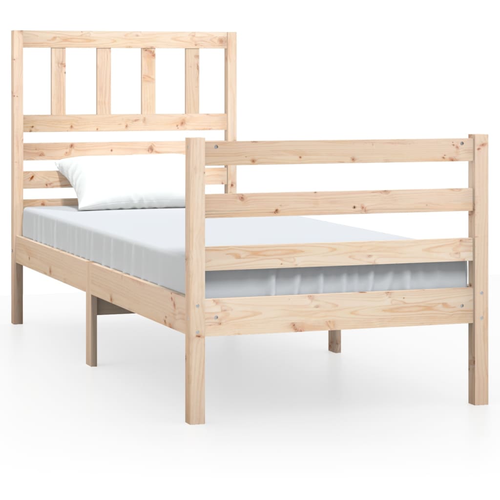 vidaXL gultas rāmis, 90x190 cm, vienvietīgs, masīvkoks