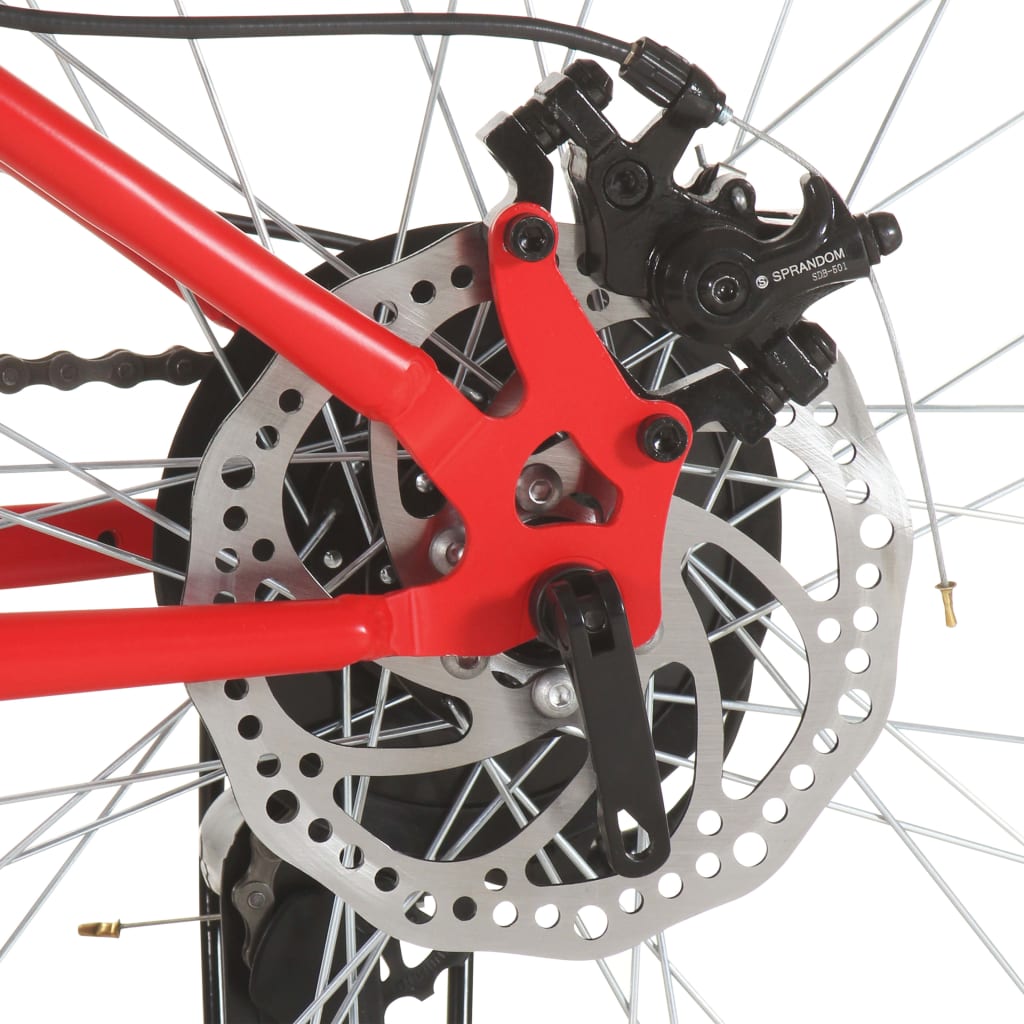vidaXL kalnu velosipēds, 21 ātrums, 26'', 36 cm, sarkans