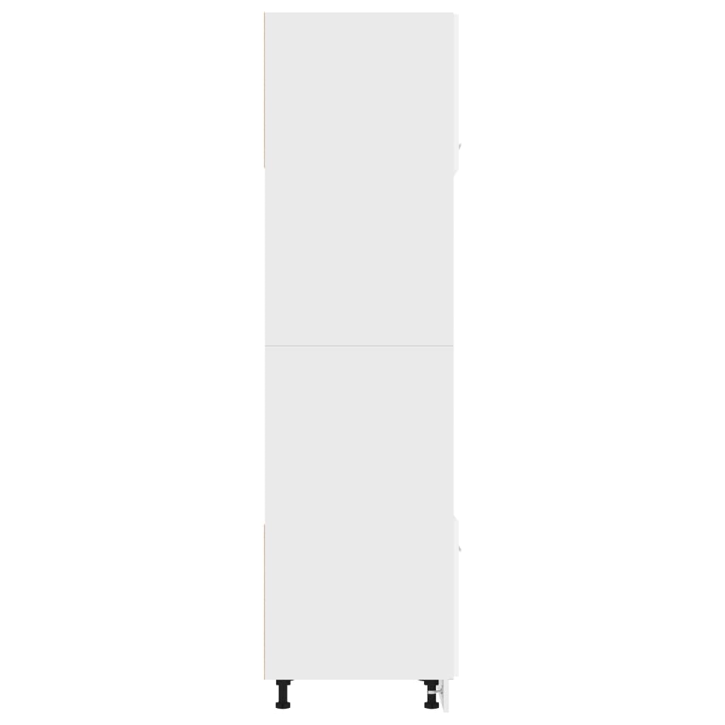 vidaXL mikroviļņu krāsns skapītis, balts, 60x57x207 cm, skaidu plāksne