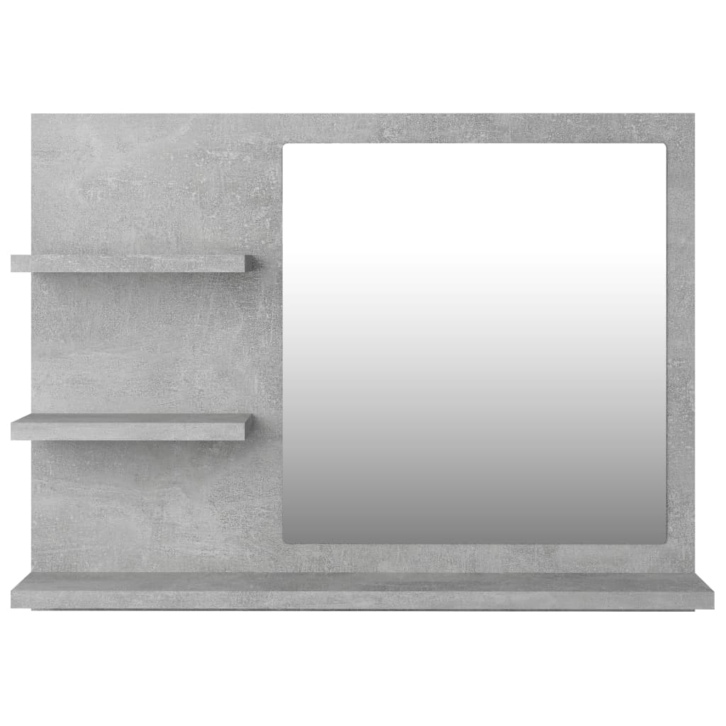 vidaXL vannasistabas spogulis, pelēks, 60x10,5x45 cm, skaidu plāksne