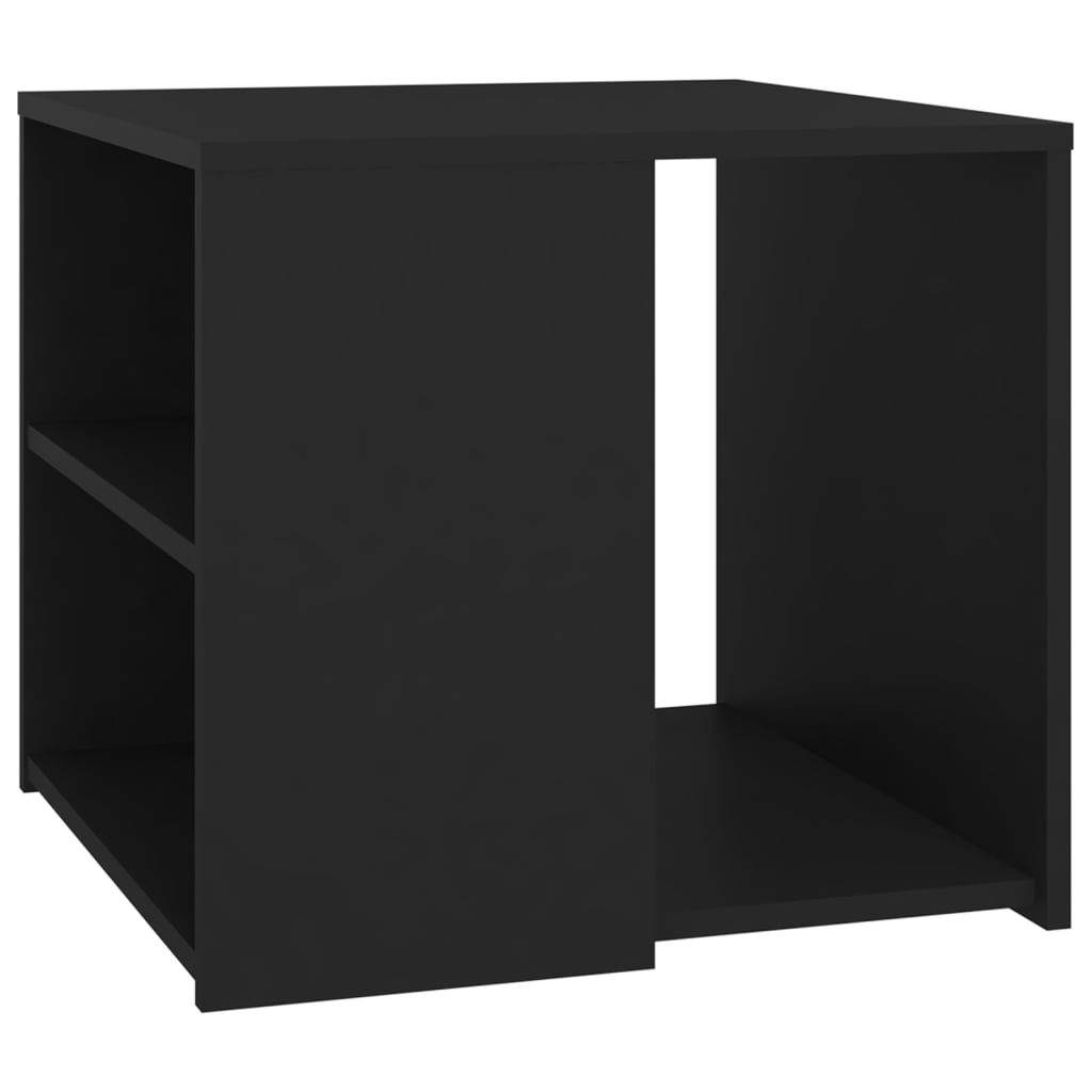 vidaXL galdiņš, melns, 50x50x45 cm, skaidu plāksne