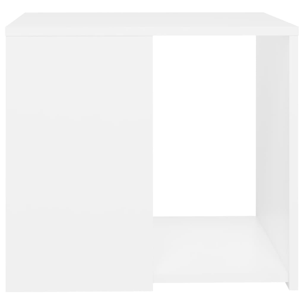vidaXL galdiņš, balts, 50x50x45 cm, skaidu plāksne